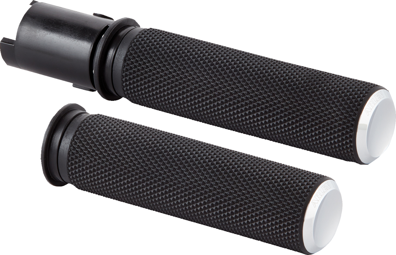 Knurled Grips - TBW - Chrome