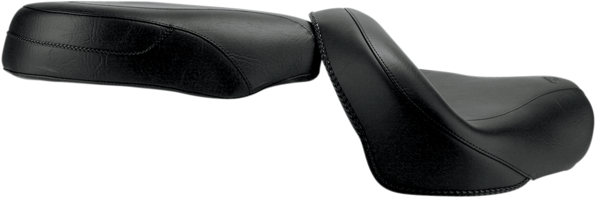 Seat - Vintage - Wide - Touring - Without Driver Backrest - Two-Piece - Smooth - Black