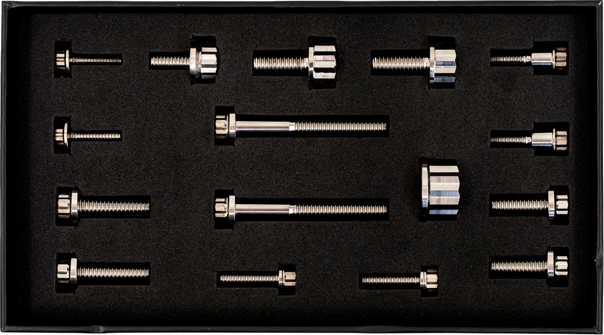 Bitchin' Bolts Hardware Kit - Titanium - M8 - Peg Mount