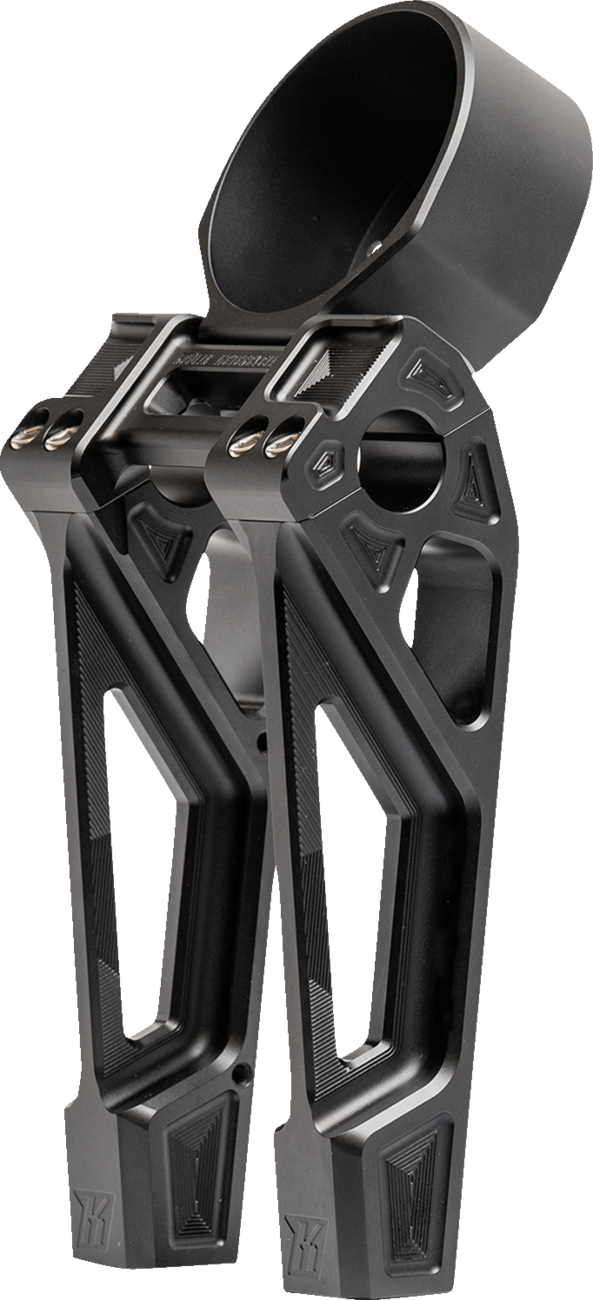 Fastback Risers - Includes Clamp &amp; Gauge Bracket - 8" - Black
