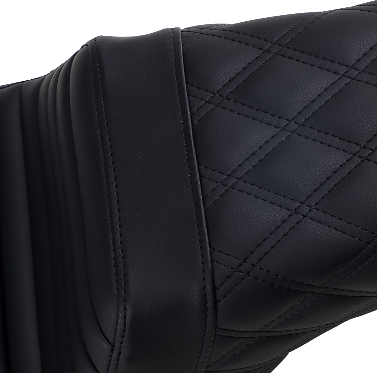 Step-Up Seat - Front Tuck-N-Roll/Rear Lattice Stitch - Black