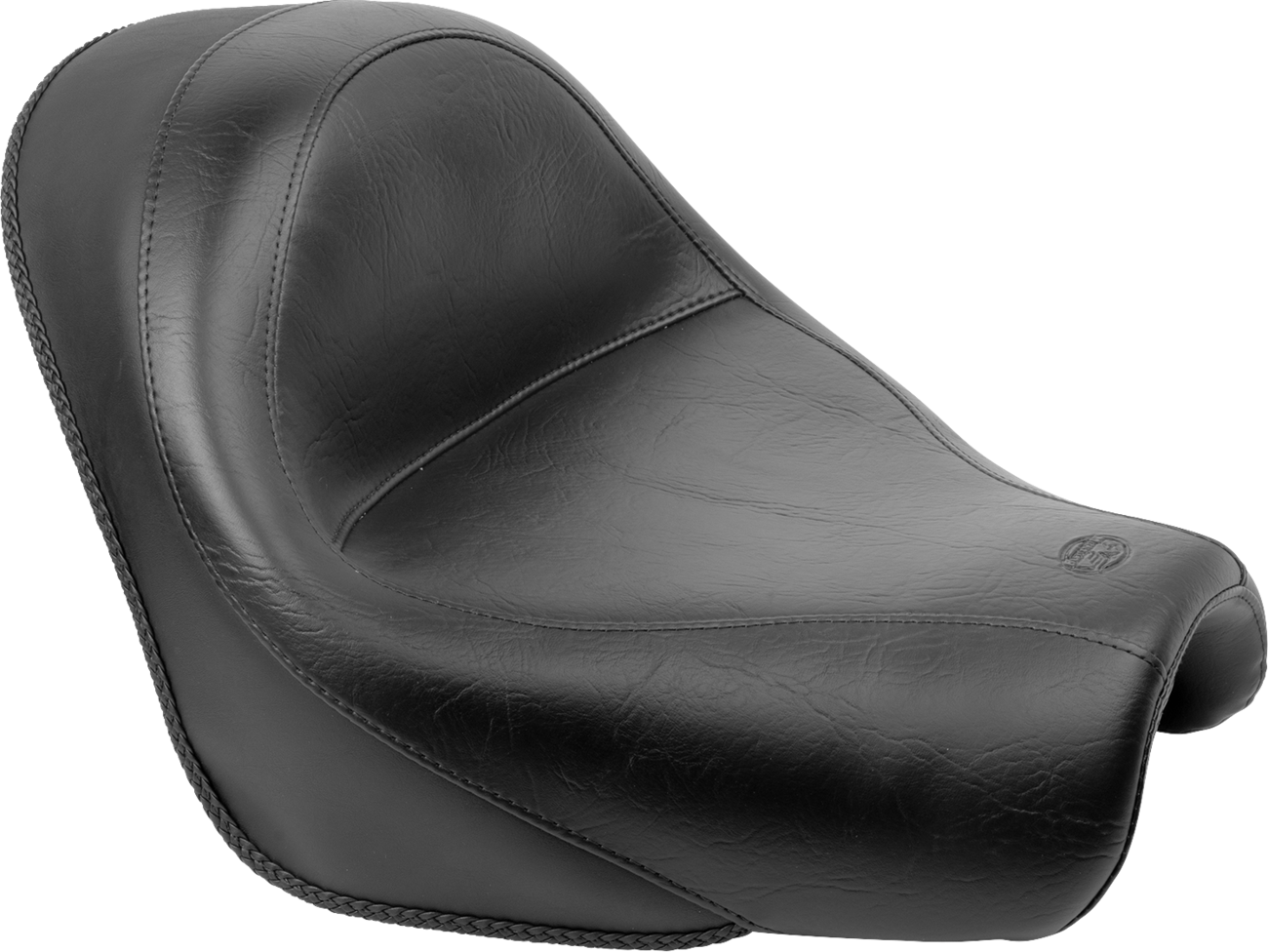 Seat - Vintage - Wide - Touring - Without Driver Backrest - Two-Piece - Smooth - Black