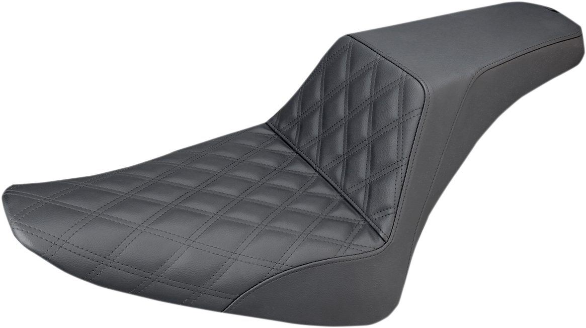 Step-Up Seat - Front Lattice Stitch - Black - FLS