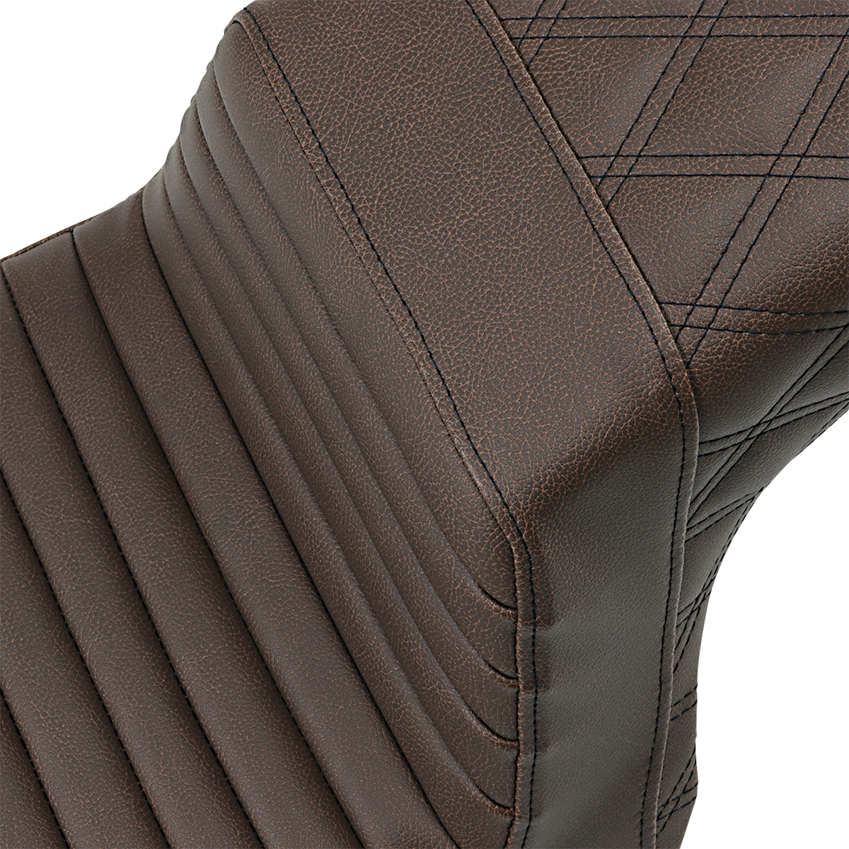 Step-Up Seat - Front Tuck-N-Roll/Rear Lattice Stitch - Brown