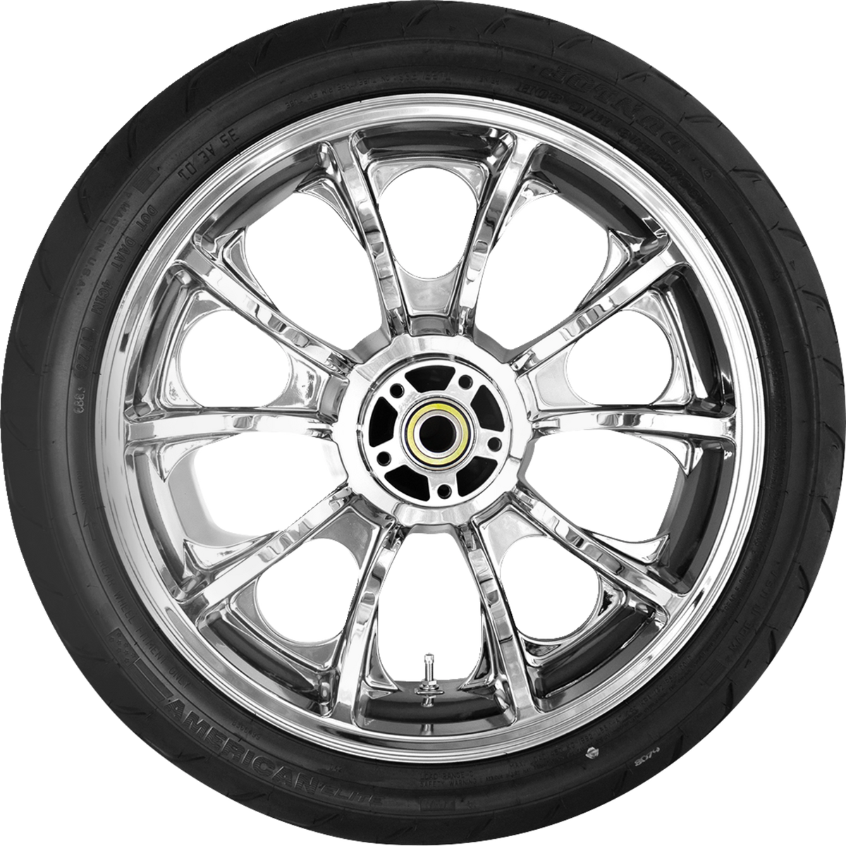 Largo Rear Wheel - Chrome (18") | Dunlop AE Tire (180/55b18))