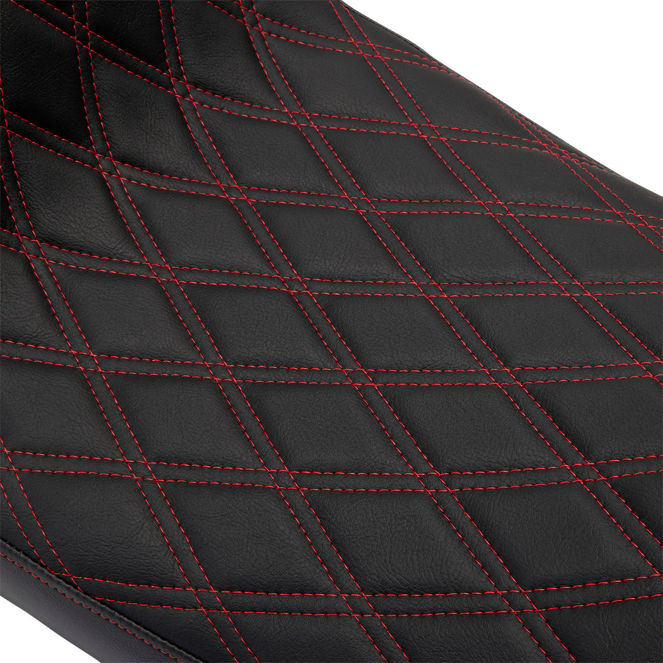 Predator 2-Up Seat - Vinyl - Double Diamond Red Stitch - W/O Backrest - FL '08-'23