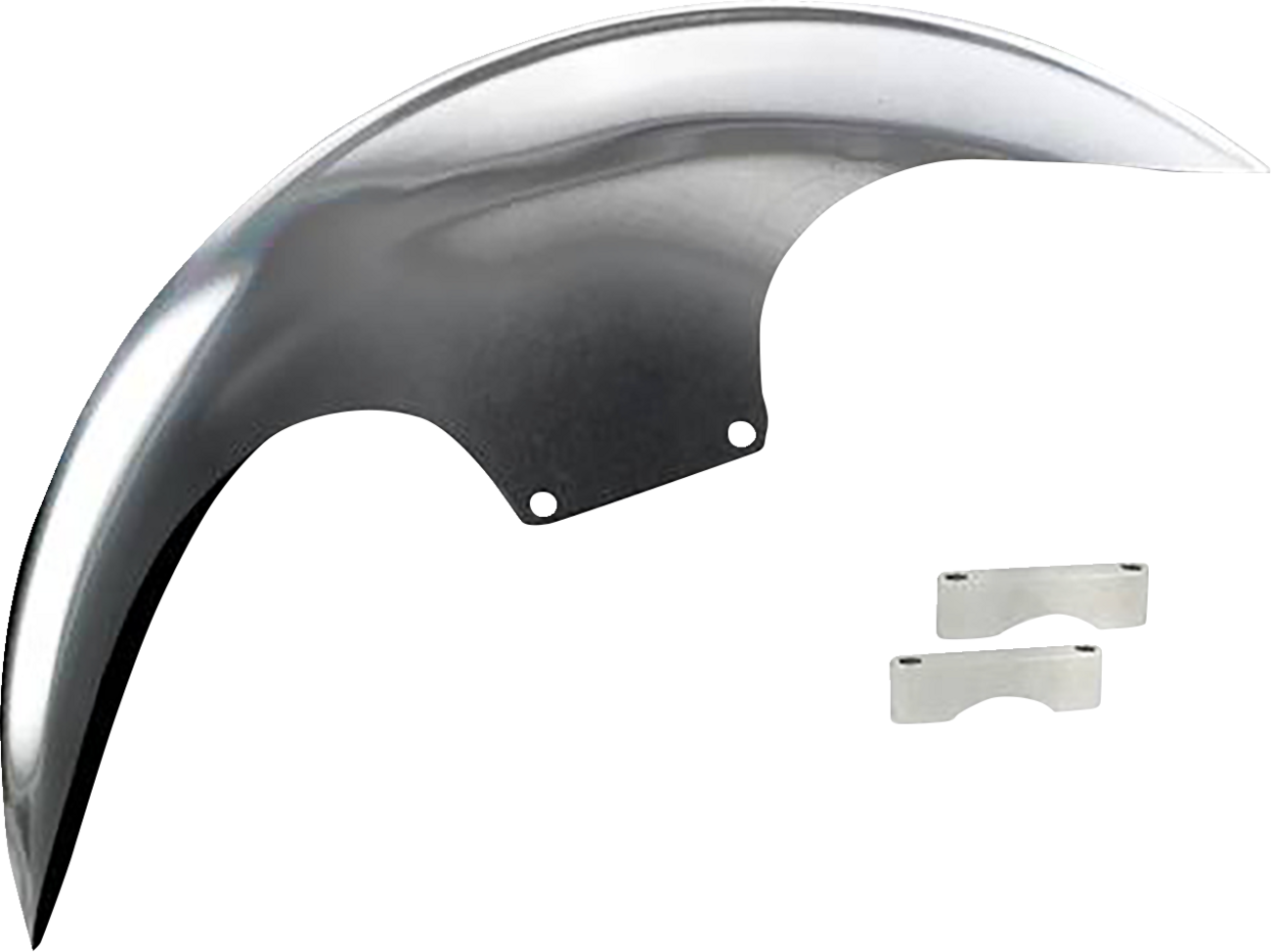 Cafe Front Fender - 21" - Chrome Adaptors