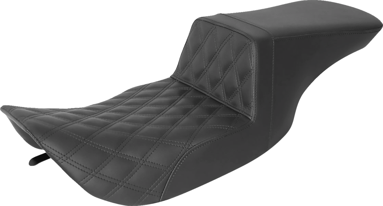 Tour Step-Up Seat - Front Lattice Stitch - Black - FL '97-'07