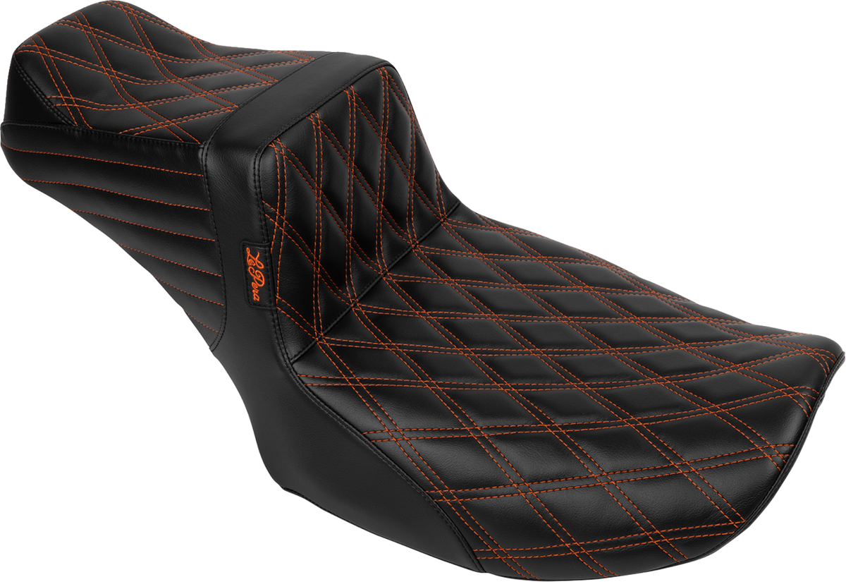 Tailwhip Daddy Long Legs Seat - Burnt Orange Double Diamond Stitch - FLH/FLT '23-'25
