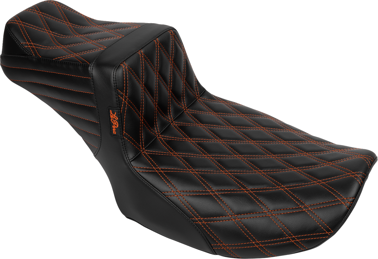 Tailwhip Daddy Long Legs Seat - Burnt Orange Double Diamond Stitch - FLH/FLT '23-'25