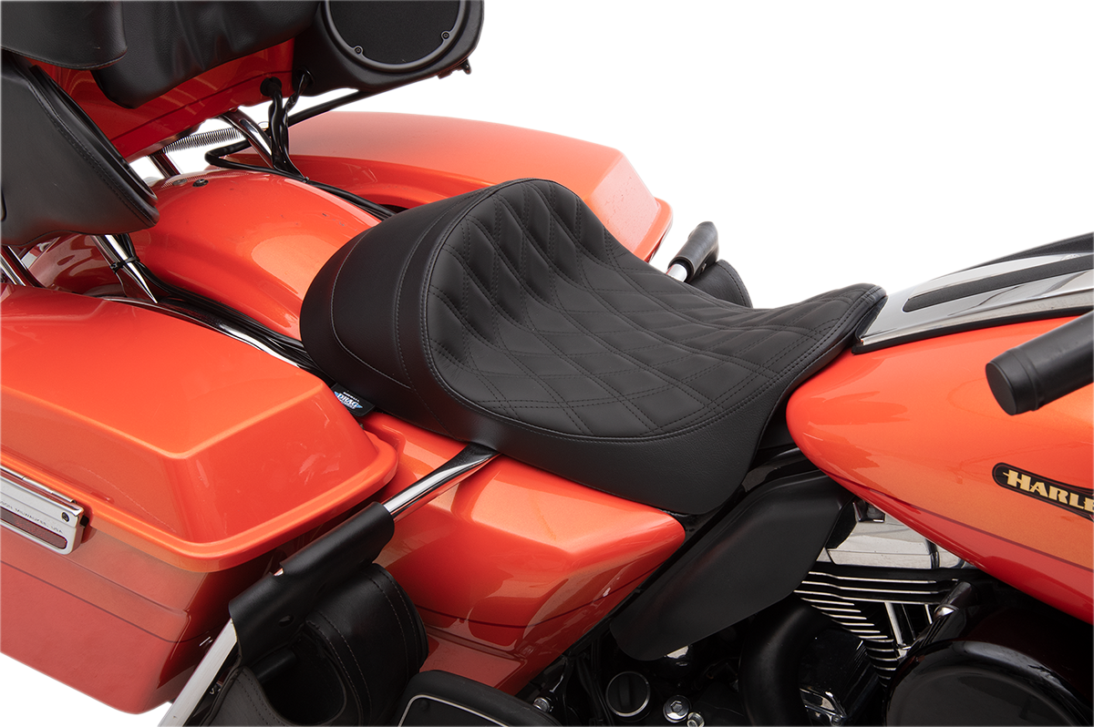 Forward Low Solo Seat - Diamond - Black Stitching - FL '08-'23