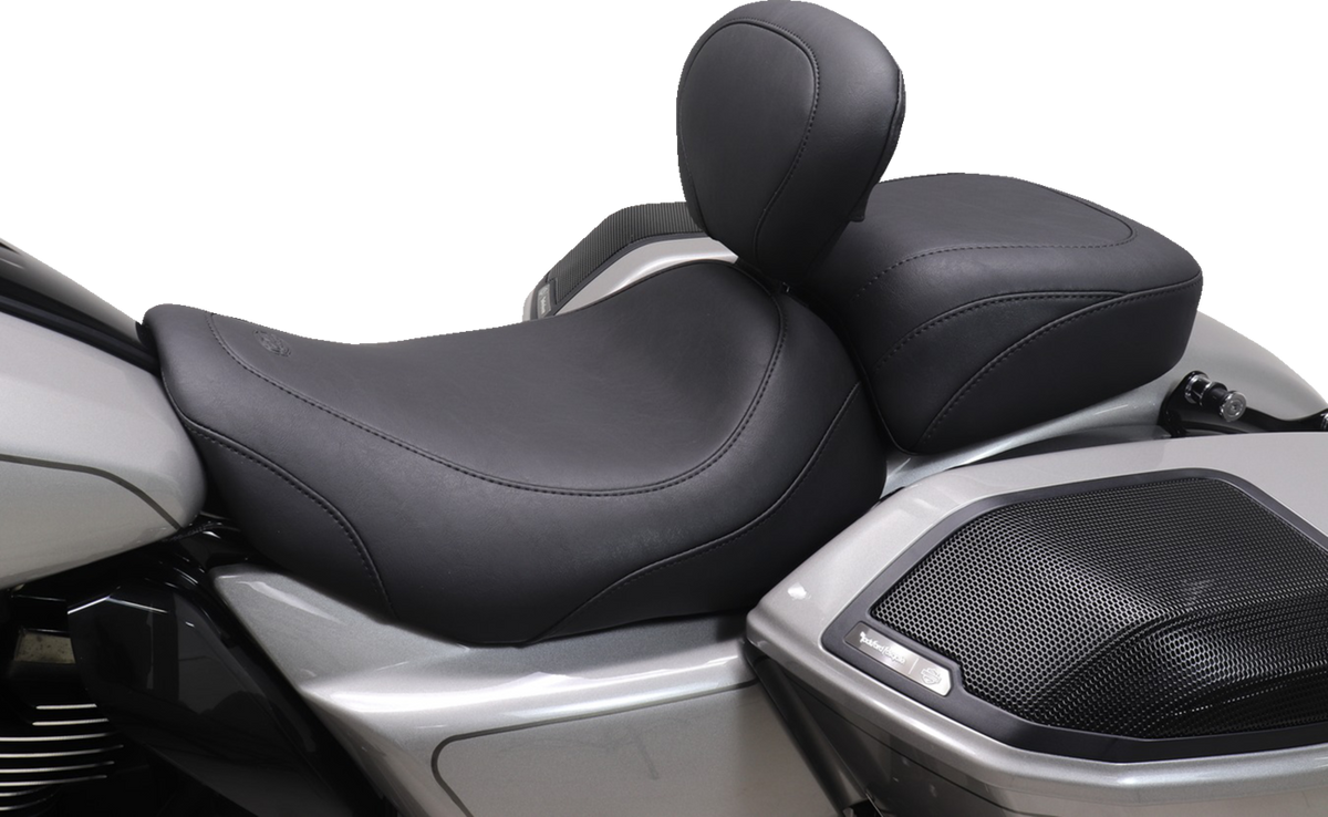 Wide Tripper™ Solo Seat - Backrest Receiver - Black Stitch - FLT/FLH '23-'26