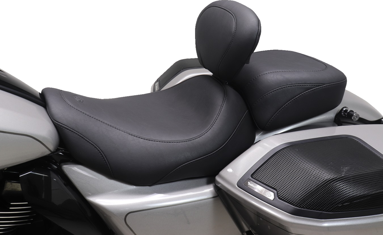 Wide Tripper™ Solo Seat - Backrest Receiver - Black Stitch - FLT/FLH '23-'26