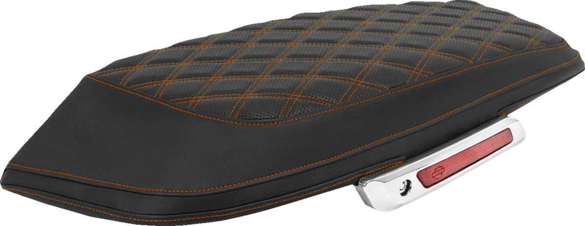 Saddlebag Lid Covers - Lattice - Orange Stitch - FLH/FLT '23-'25