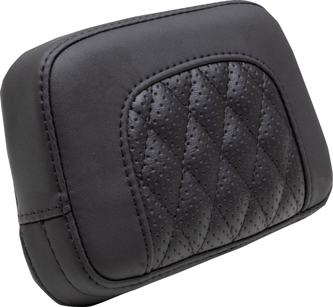Squareback Sissy Bar Pad - Black - Diamond Stitch - Chief '22-'23