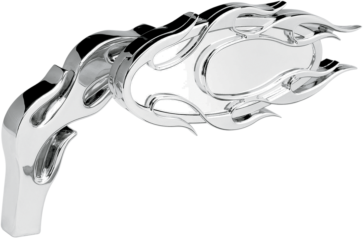 Mirror - Micro - Flamed - Side View - Oval - Chrome - Left