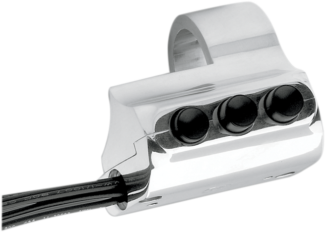 Contour Billet Handlebar Switch - Right Side - Three Button - Chrome