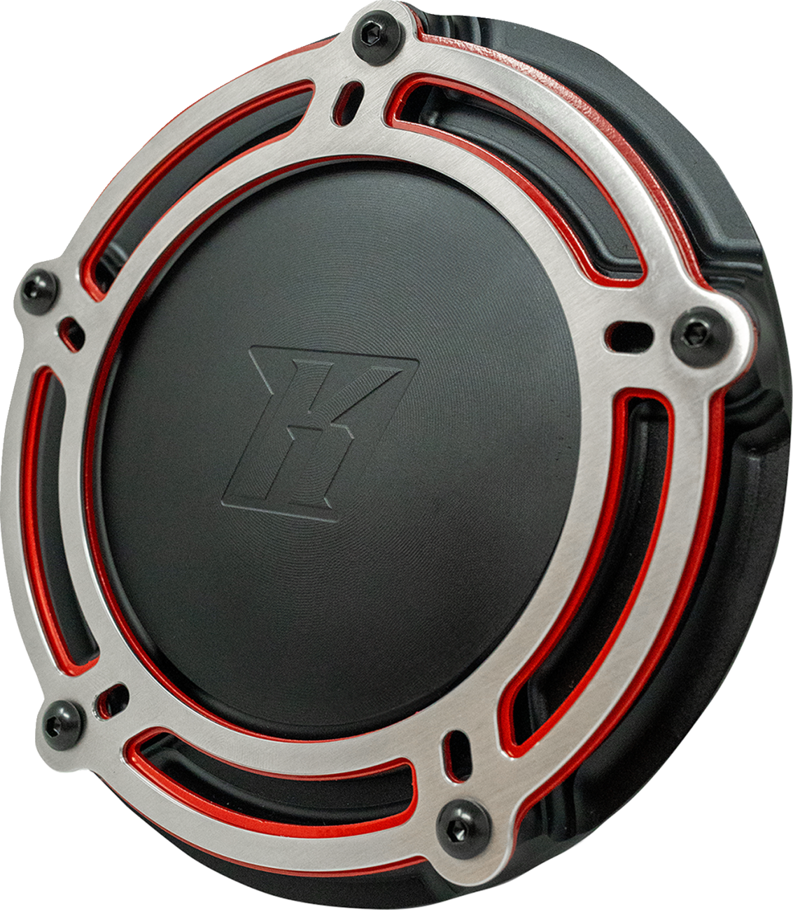 Derby Cover - NXL Redline - Black/Red - M8 Softail
