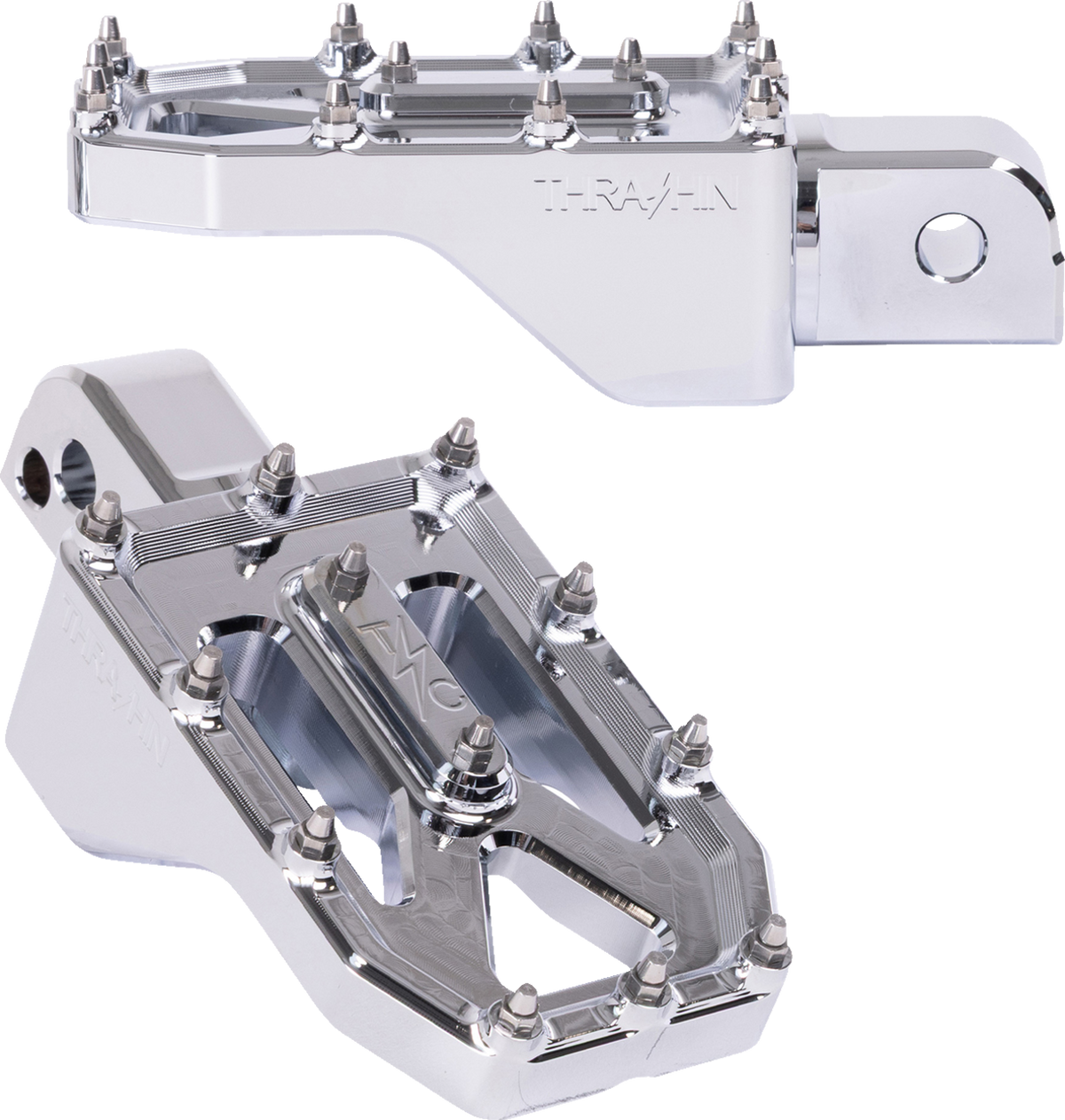 Aggressor Foot Pegs - Rear - Chrome - FL/FX '18-'25