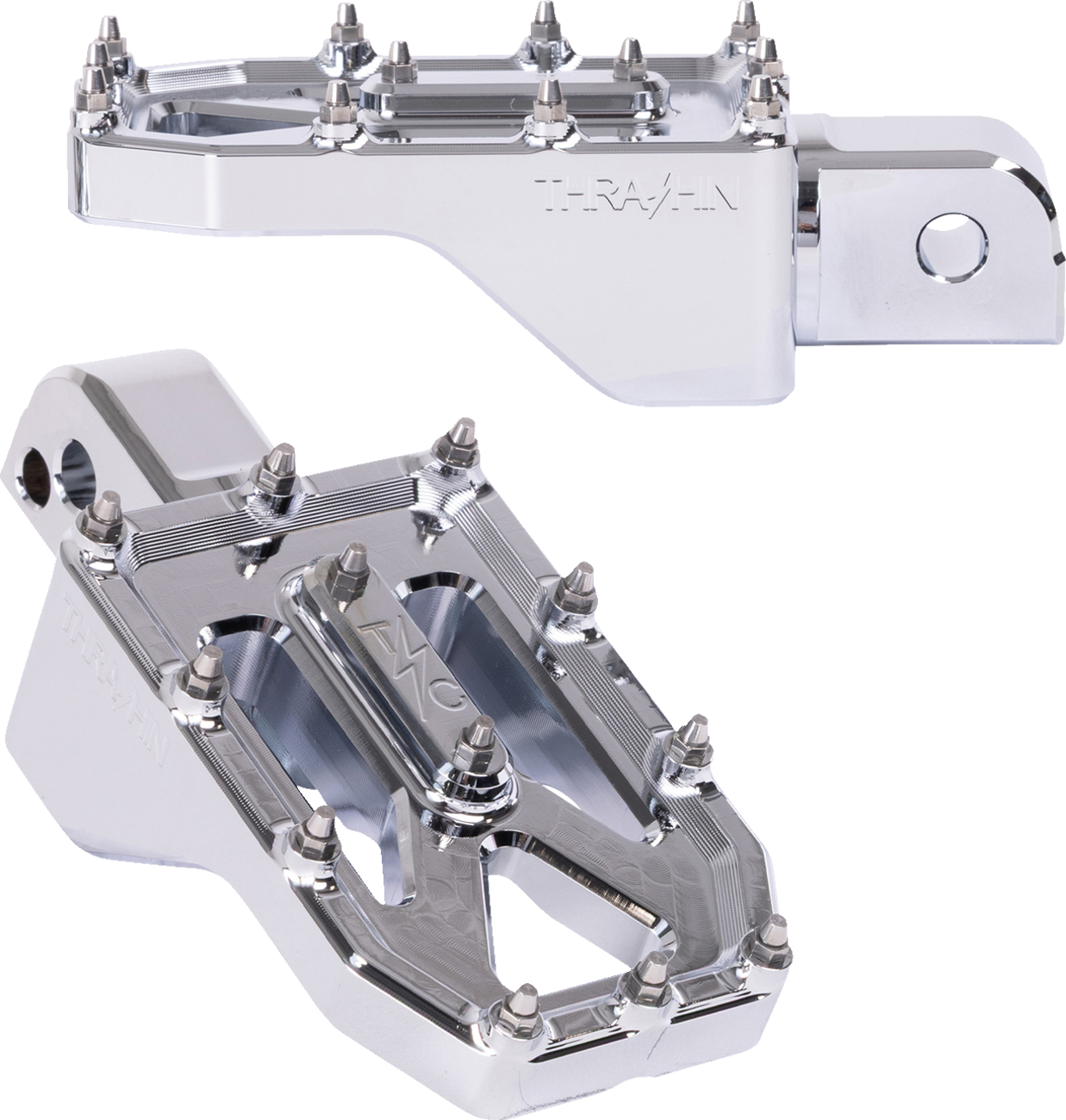 Aggressor Foot Pegs - Rear - Chrome - FL/FX '18-'25