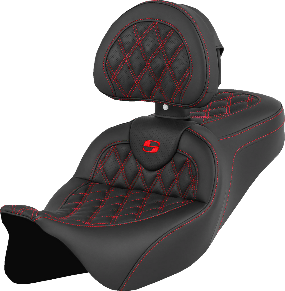 Roadsofa™ Seat - With Backrest - Red Stitch - FL '08-'23