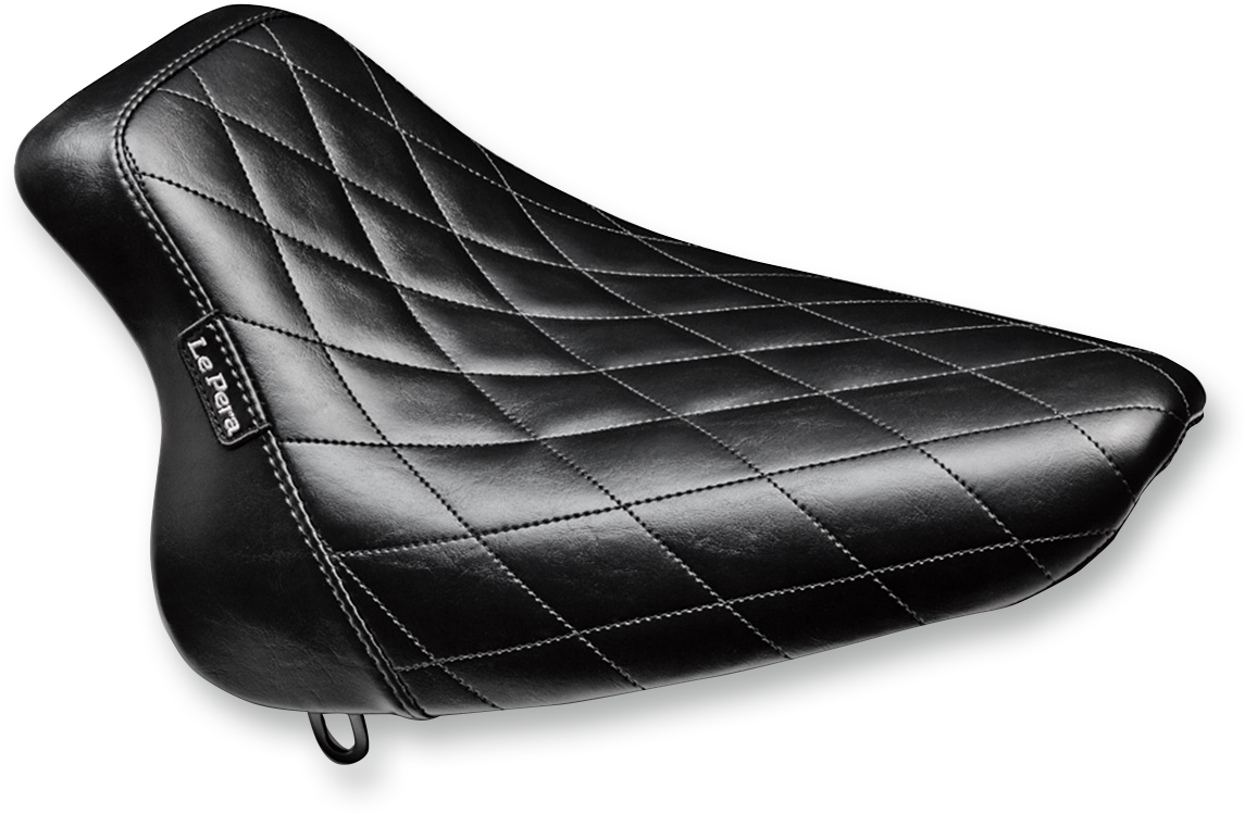 Bare Bones Solo Seat - Diamond Stitch - Black - Softail '00-'07