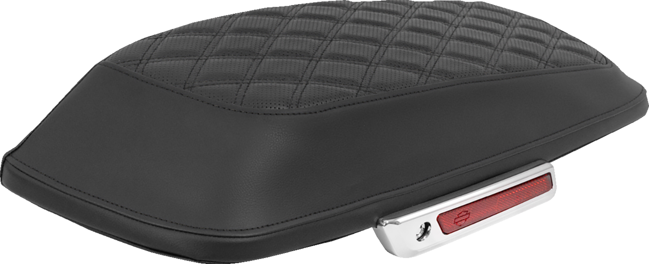 Saddlebag Lid Covers - Lattice - Black Stitch - FLH/FLT '14-'25