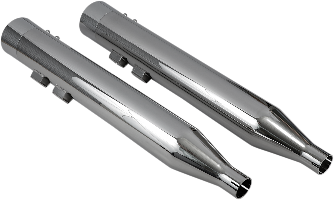 DNT Straight Can Mufflers For '95-'16 FL - Chrome
