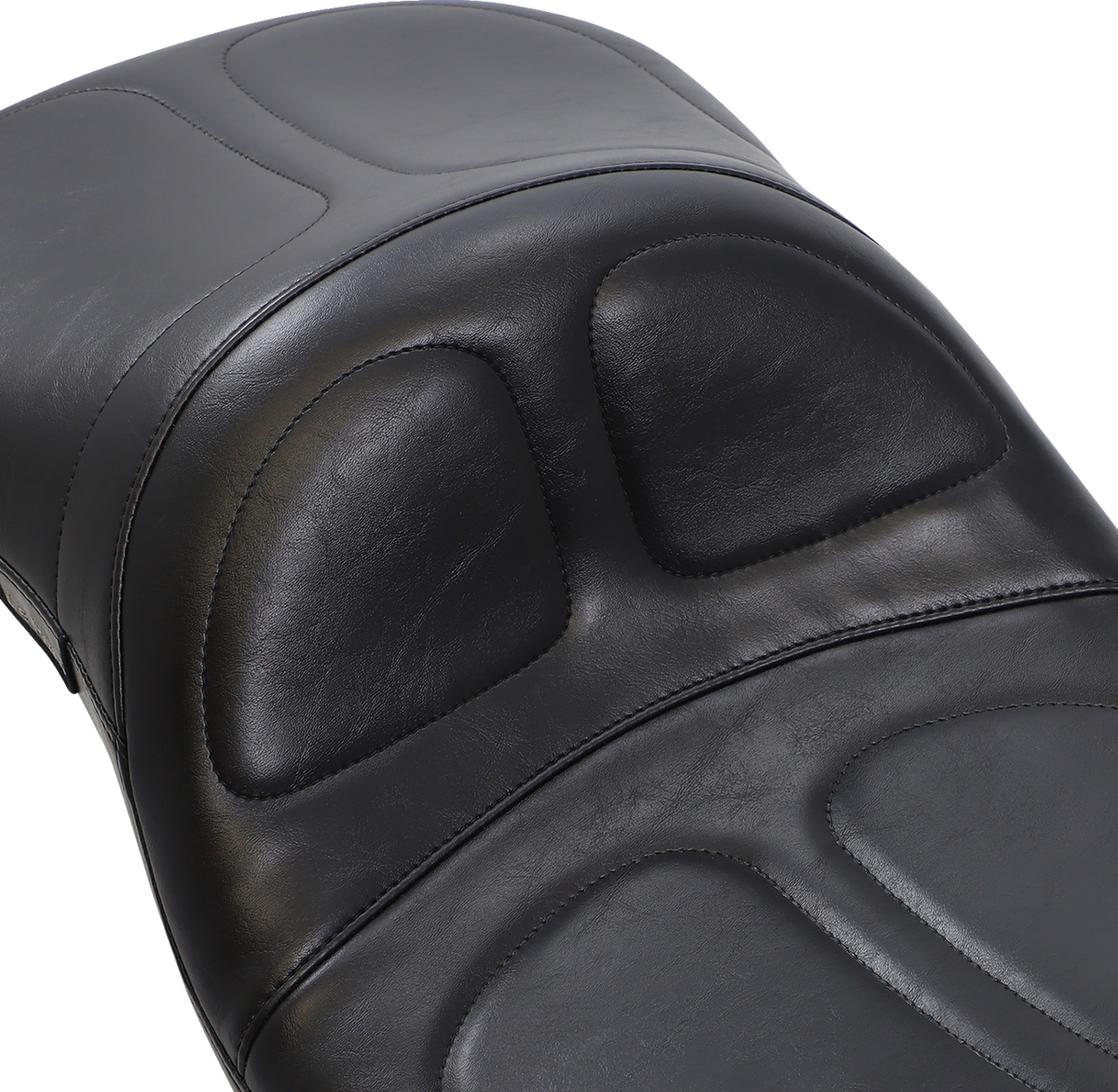 Maverick Daddy Long Legs Seat - Black - Stitched - FLT/FLHT '97-'01