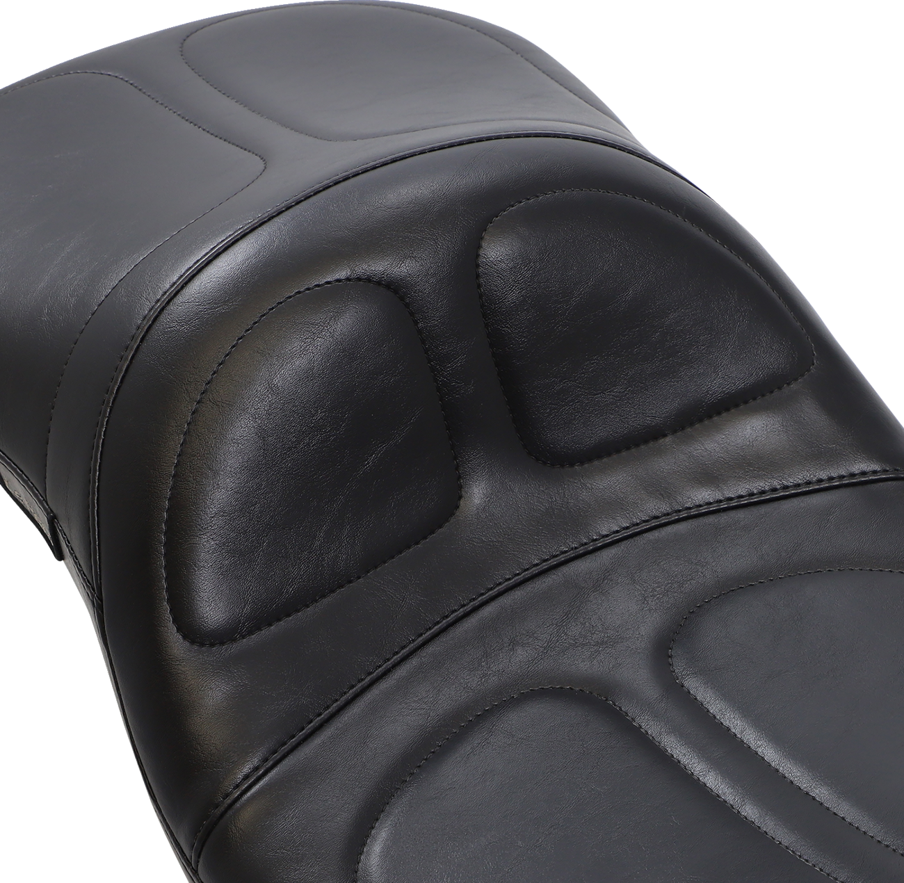Maverick Daddy Long Legs Seat - Black - Stitched - FLT/FLHT '97-'01