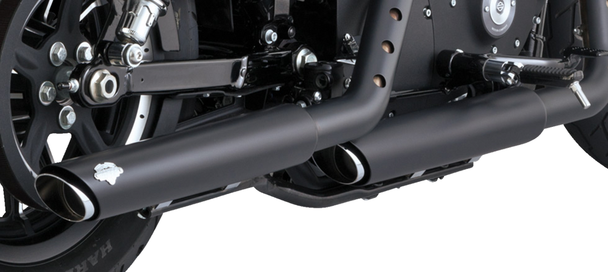 3" Twin Slash Slip-On Mufflers - Black