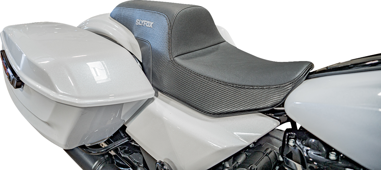 Drifter Tour Seat - Vinyl W/ Slipstop - Gray Logo - FL '23-'24