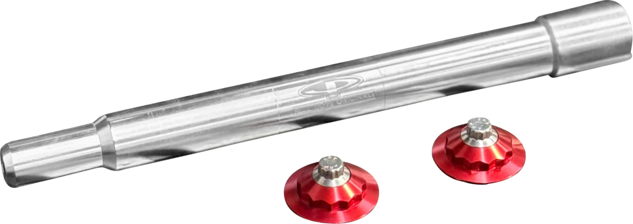 Y-Axle With 12 Point Style Axle Cover Kit - Custom - Front - Red - 1"
