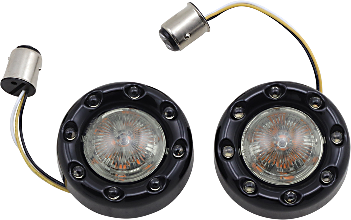 Bullet Turn Signal 1157 - Black - Smoke Lens