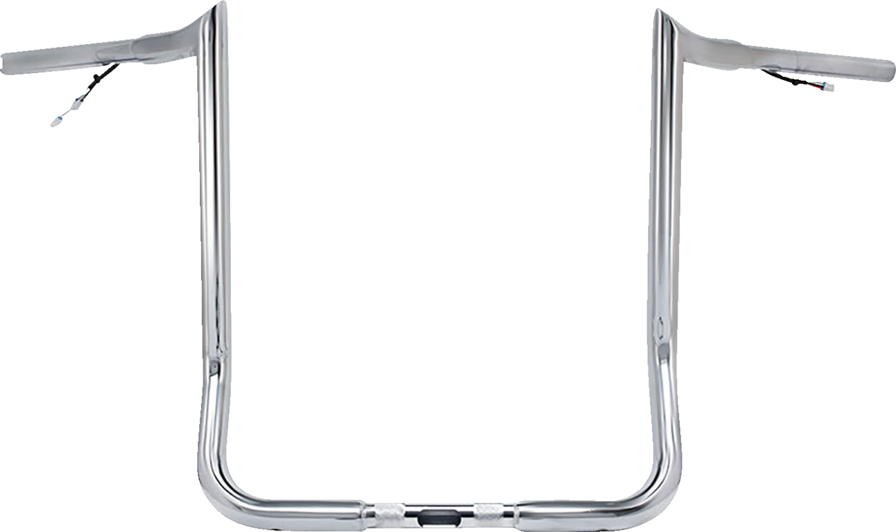 Pre-Wired Handlebar - Monkey Bar - 14" - Chrome