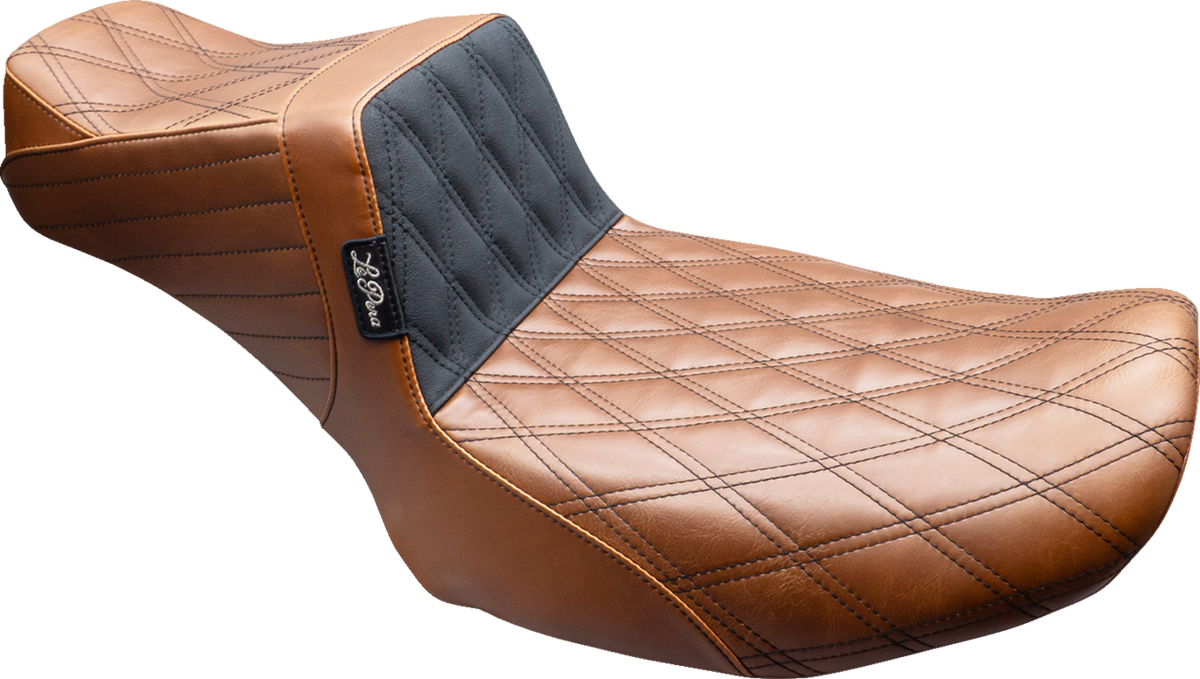 Tailwhip Daddy Long Legs Seat - Brown - Black Double Diamond Stitch - FLT/FLH '24-'25