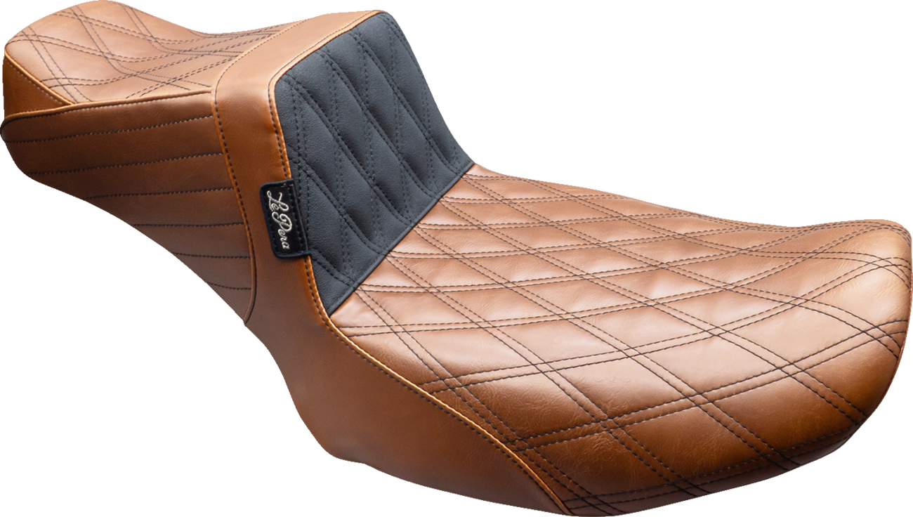 Tailwhip Daddy Long Legs Seat - Brown - Black Double Diamond Stitch - FLT/FLH '24-'25