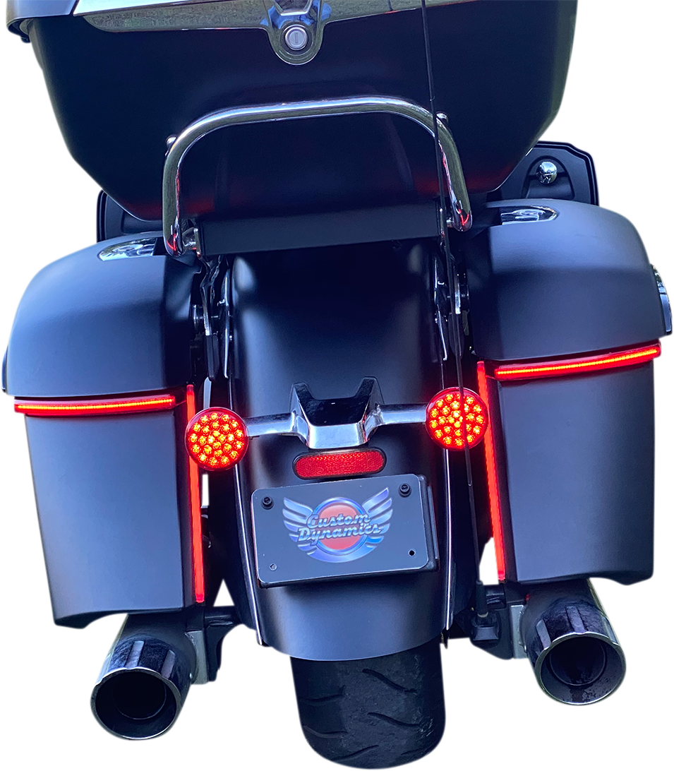 Saddle Bag Lights - Red Lens - Indian