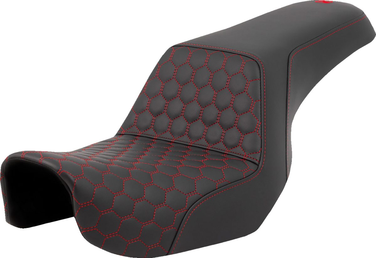 Step-Up Seat - Honeycomb - Red Stitching - Dyna '06-'17