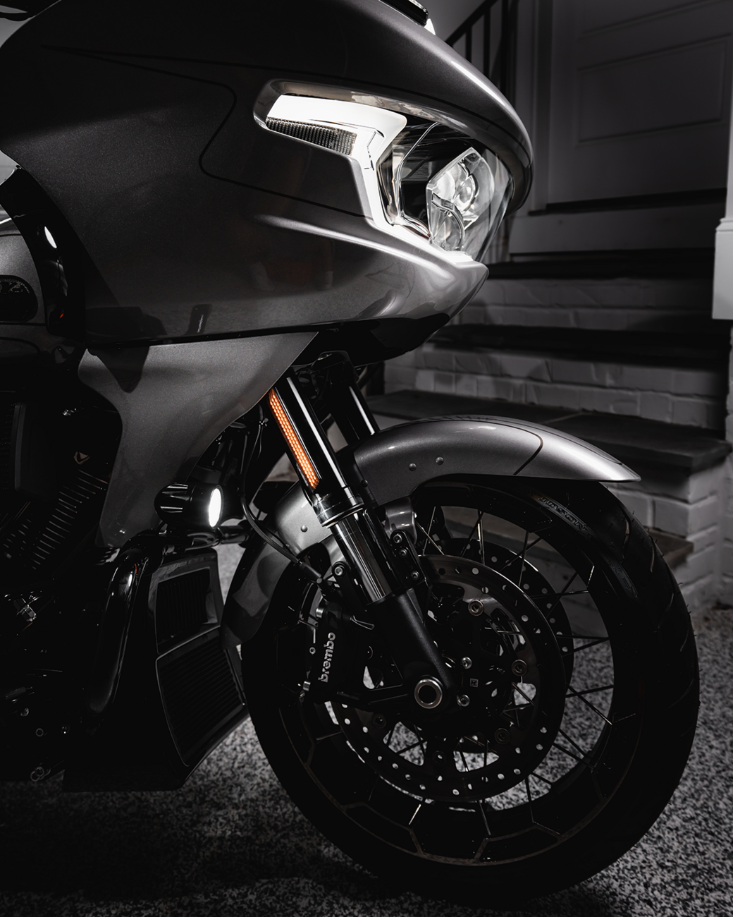 LED Fork Light - Smoke - Black
