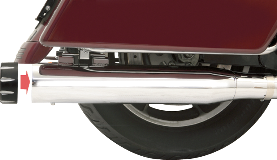 4" Quick Change Series Slip-On Mufflers - Chrome - FL '95-'16