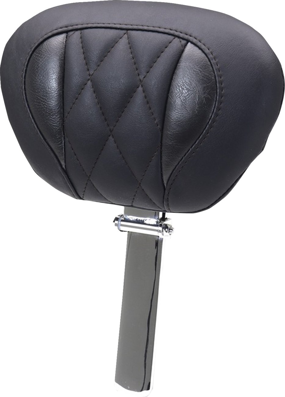 Deluxe Driver Backrest - Diamond - Black Stitching - FLT/FLH '23-'25