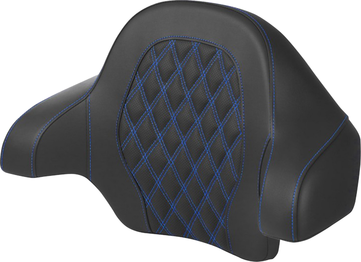 Tour-Pak® Backrest Pad - Lattice Stitch - Blue Stitch - FL '14-'24