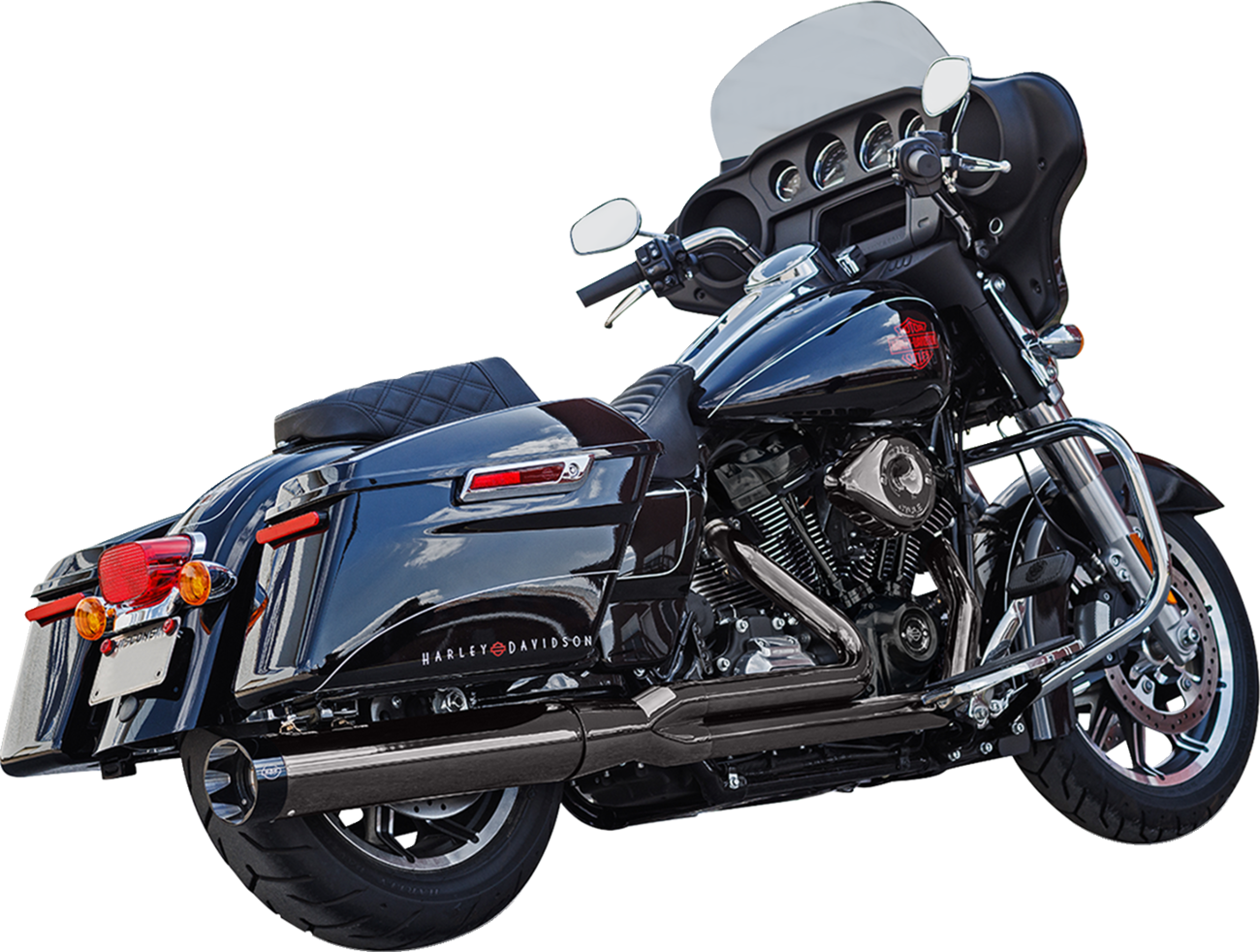 2-Into-1 Sidewinder® Exhaust System - Lava Chrome - 50-State - M8