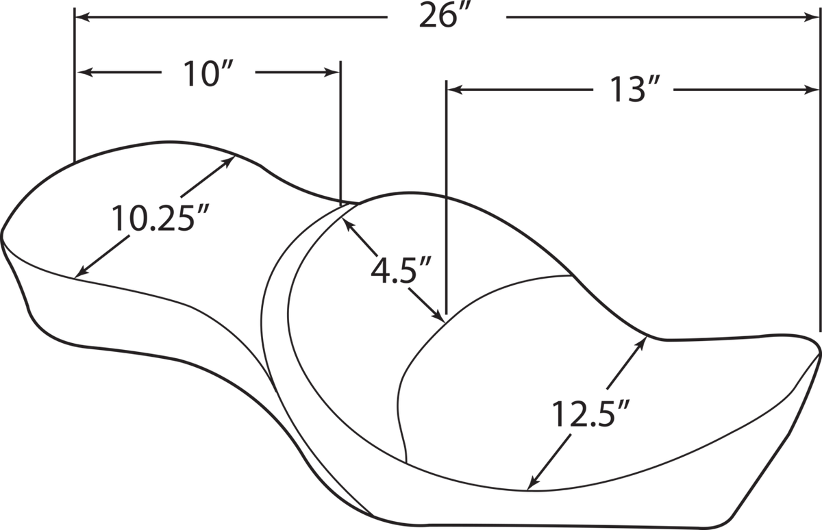 Low-Profile Double Bucket 2-Up Vinyl Seat