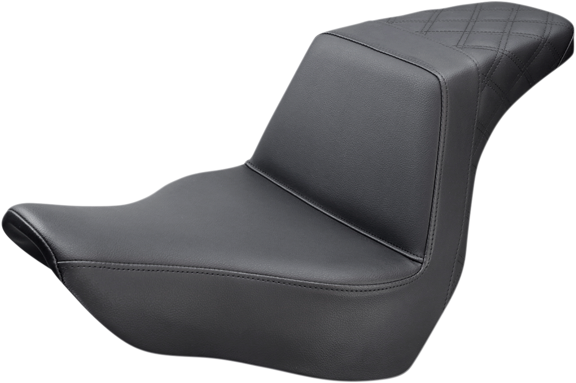 Step-Up Seat - Rear Lattice Stitch - Black