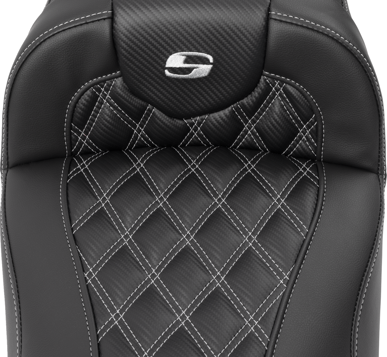 Roadsofa™ Extended Reach Seat - Without Backrest - Lattice Stitch - Silver Stitch - FL/FX '23-'24