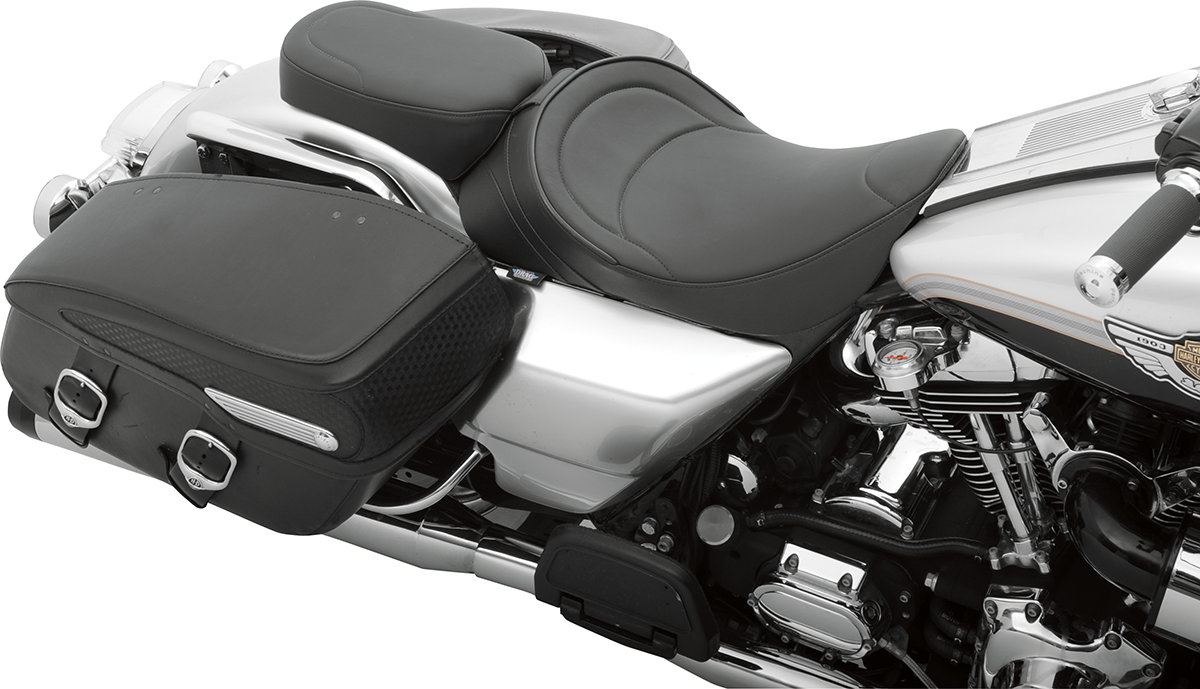 Solo Seat - Mild Stitched - Driver Backrest Compatible - FLH '97-'07