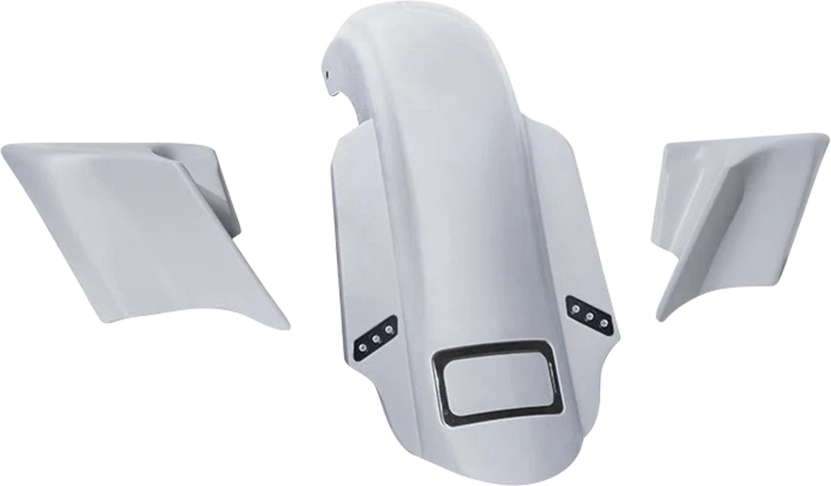 Rear Fender Kit - With Side Covers - Black Plate Frame - Thunder Bolts