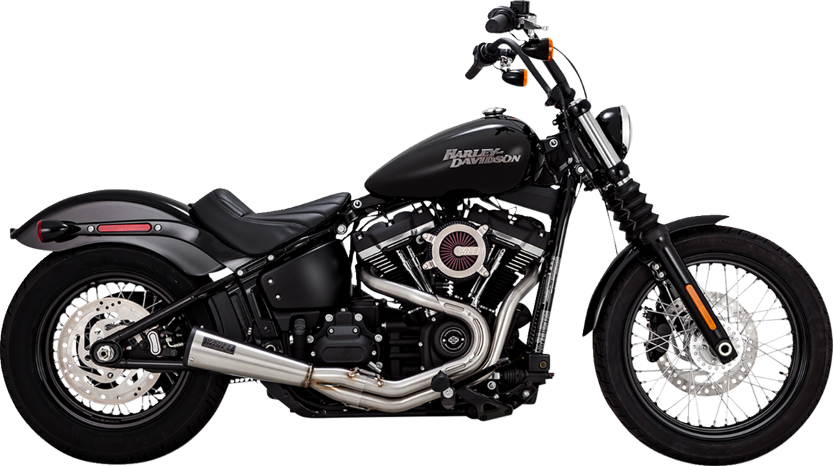 2-Into-1 Upsweep Exhaust System - Brushed - Stainless Steel